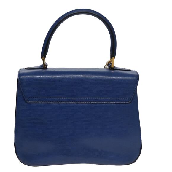 CELINE Hand Bag Leather Blue Gold - Picture 3 of 13